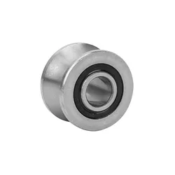 4Pcs U Groove Round Bottom Bearing Guide Track Roller Wheel Stainless Steel Guide Steel Bearing Pulley Bearing Wheel Rail Ball