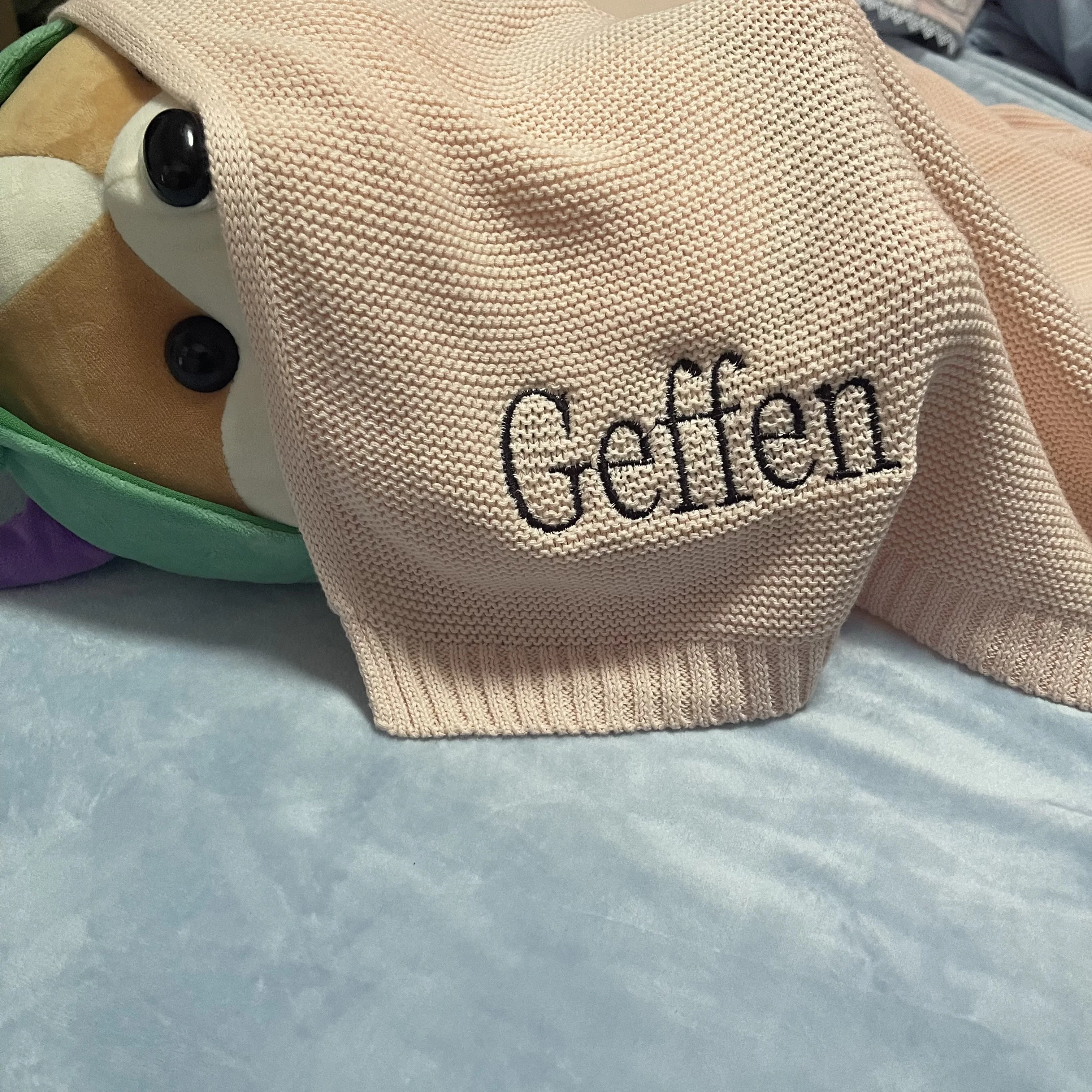 

2023 New Blanket Baby Girls and Boys Customized Name Embroidery Sleeping Blanket Baby Various Sizes and Colors