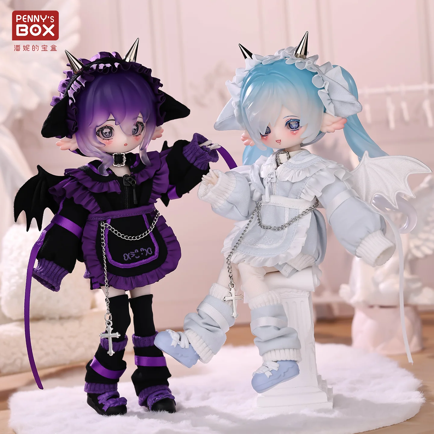 

Pennys Box 1/8 Bjd Doll Clothes Angel Cat Devil Lamb Style Luluya Series Doll Outfit Accessories For Adult Collectors