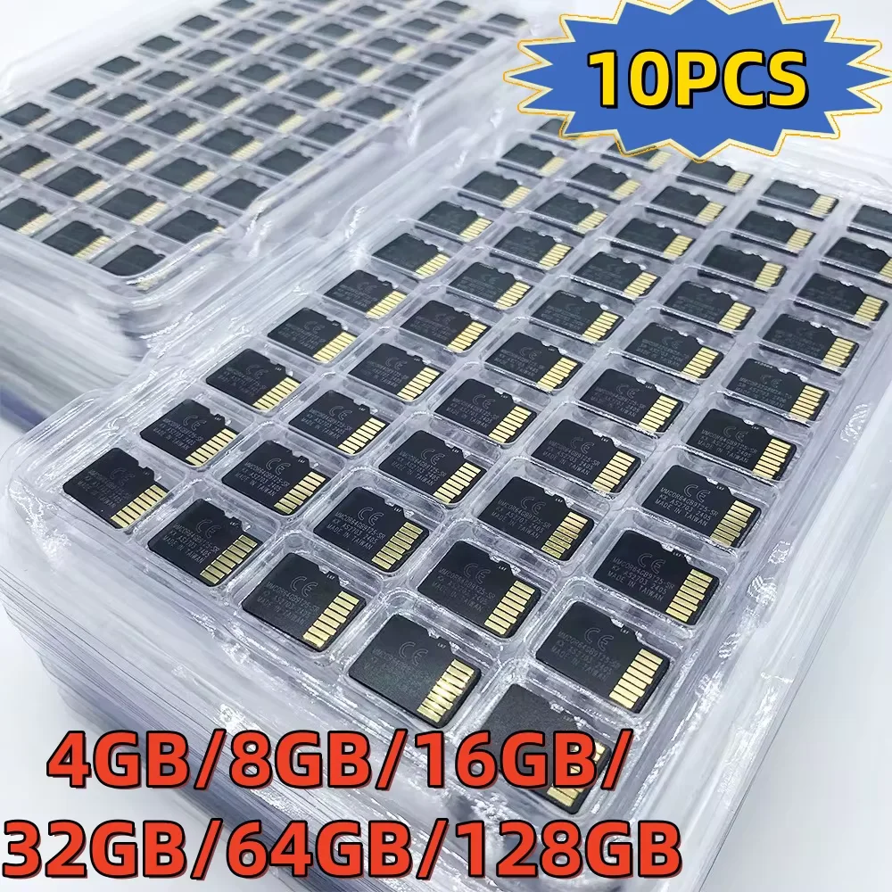 Image of Großhandel 1/10 Stück TF SD-Karte 64GB 32GB Klasse 10 Hochgeschwindigkeits-Smart-TF-SD-Karte 16GB 8GB 4GB Speicherkarte für Telefon/PC/Kamera/Dashcam