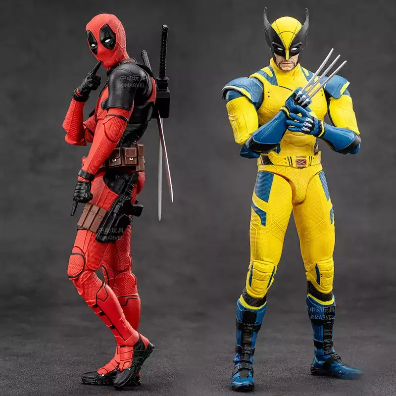 Red Black Antihero & Clawed Hero Action Figure Set 7-inch 1/10 Scale Cinematic Style Articulated Model Toy Gift for Fans