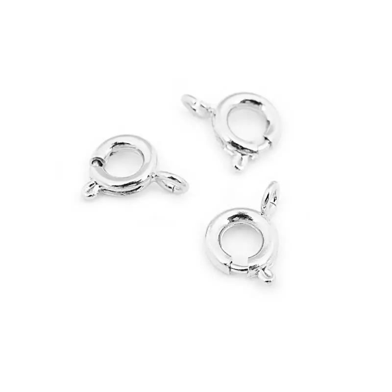 Fermoirs ronds en laiton plaqué, 20 pièces, diamètre 5 mm, 6 mm, 7 mm, 24 ct, couleur or, de printemps, pour collier, pour finition de bijoux, accessoires