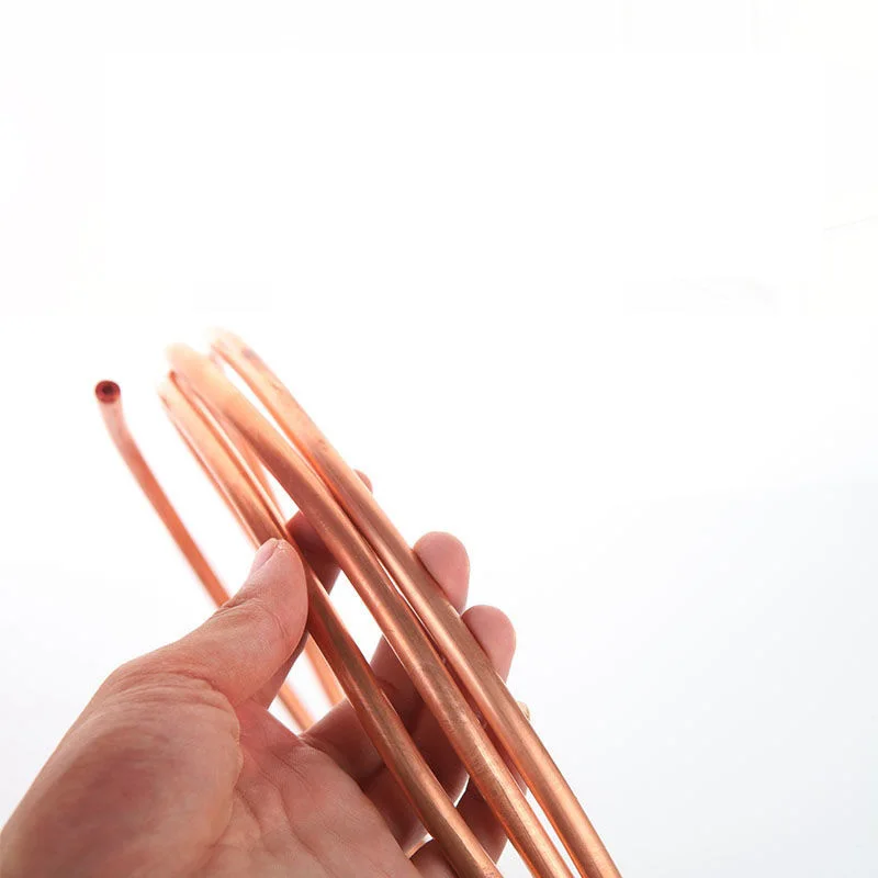 1 Meter Soft Copper Tube Coil Od 2/3/4/5/6/8/9/10/12mm 99.9%Pure Coppers Wire Pipe Air Conditioner Cooling Diy Crafts Industrial