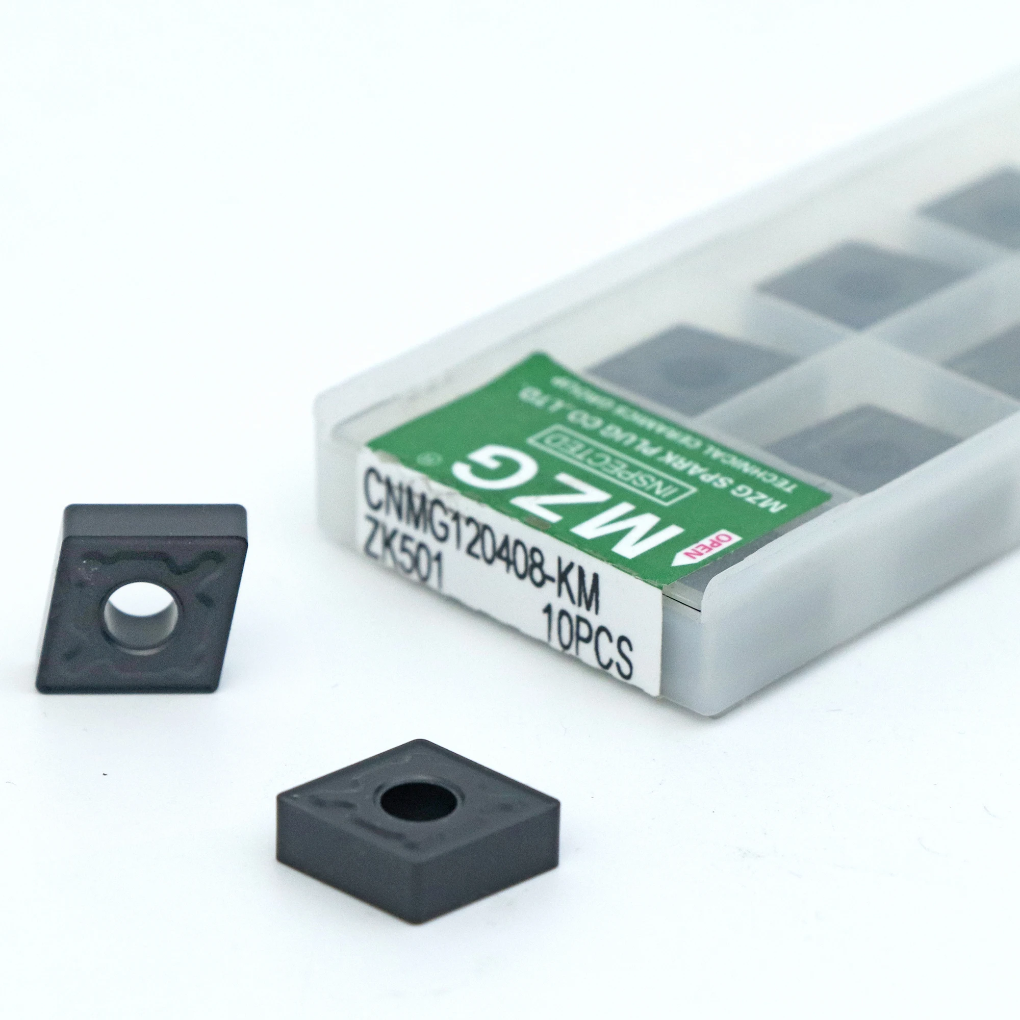 MZG 10pcs CNMG 120404 120408 120412 KM ZK501 Cast Iron Turning CNC Lathe Cutting Turning Tools Tungsten Carbide Insert CNMG