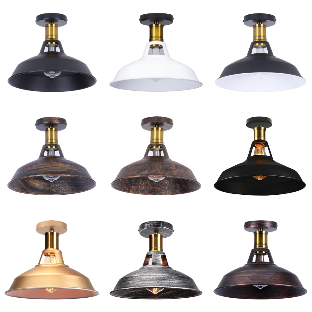 Vintage Industrial LED E27 Ceiling Lights Metal Home Loft Decor Ceiling Chandeliers Retro Loft Metal Ceiling Lamp Lampara techo