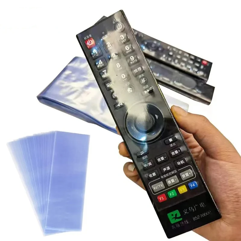Bolsa de película retráctil transparente, funda protectora antipolvo para TV, aire acondicionado, Control remoto, plástico retráctil, 50/20/10/5 Uds.
