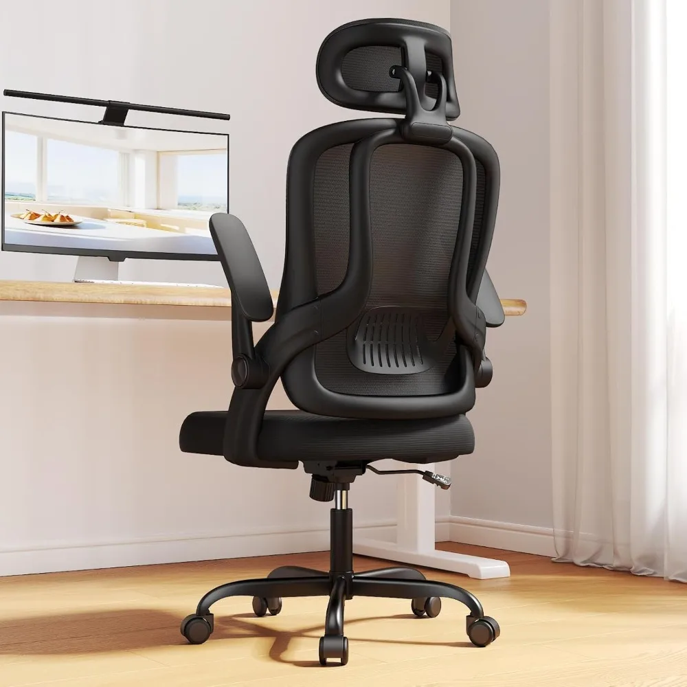 

High Back Ergonomic Desk Chair with 3D Armrests, Lumbar Support, Mesh Computer Chair with Adjustable Headrest, for Home, Office