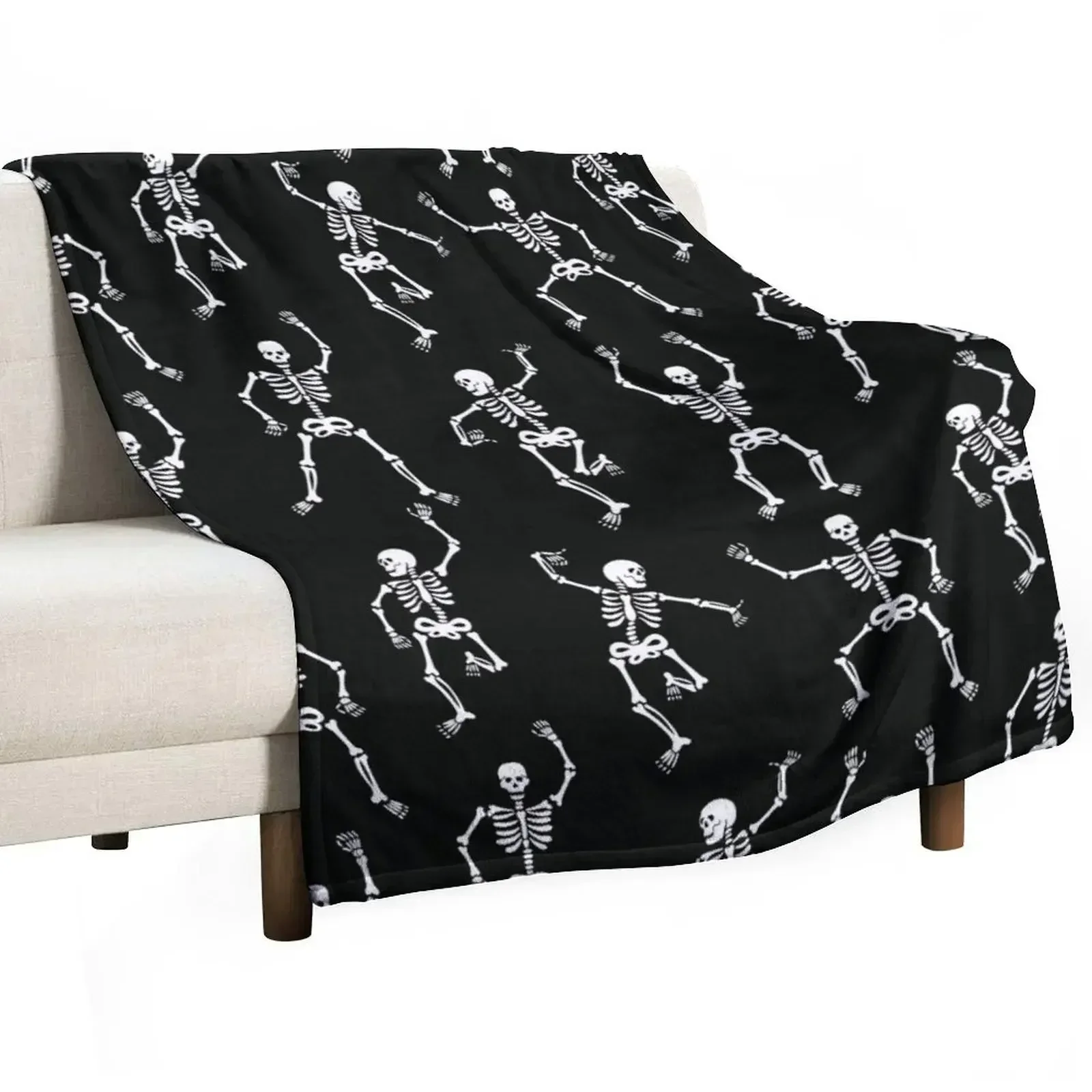 Skeletons Dancing Throw Blanket Blankets For Baby Retros Bed Fashionable Summer Beddings halloween manga Blankets