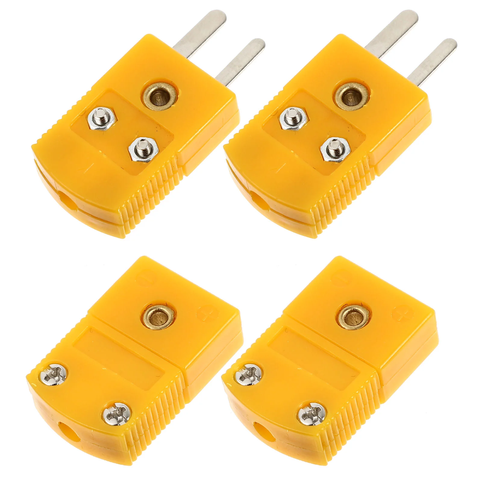 Hermaphrodite Connector Thermocouple 2 Pin Joint K Type Plug Adapter Wire Connectors