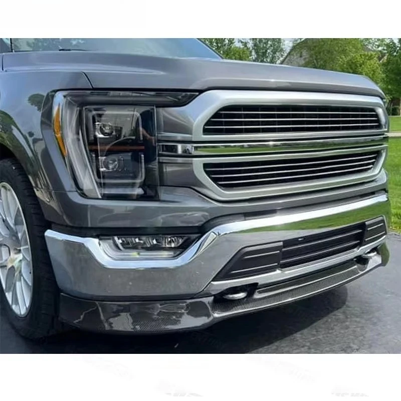 New High-quality Real Carbon Fiber MBJ-style Direct Replacement Front Bumper in Carbon Black Bolt-On for 2021-2024 for F-150 6