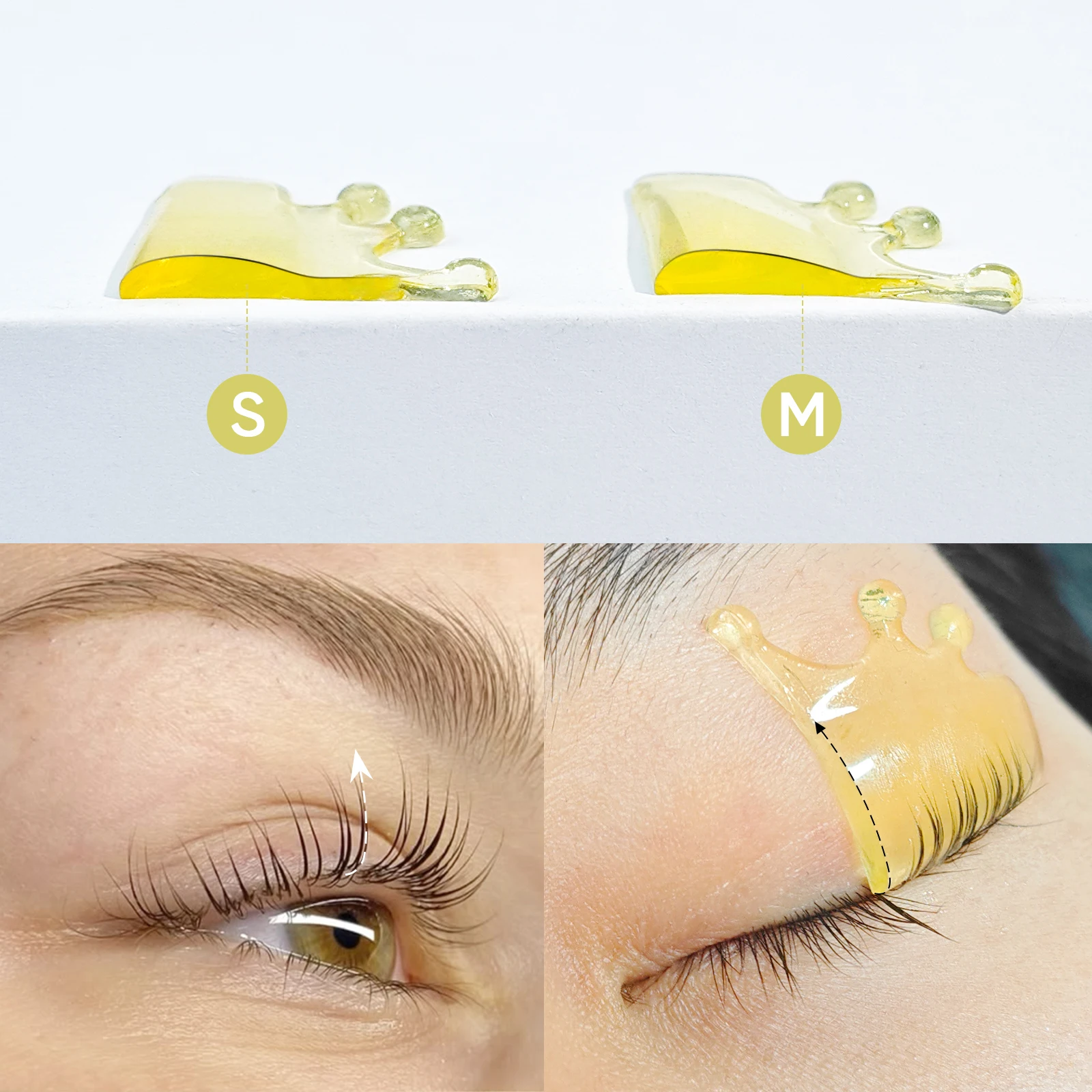 Libeauty 2 Pary Silikonowych Podkładek do Trwałej na Rzęsy z Efektem L Curl, Samoprzylepne Wałeczki do Rzęs, Osłonki do Liftingu, Akcesoria do Podkręcania Rzęs 3D, Narzędzie do Makijażu