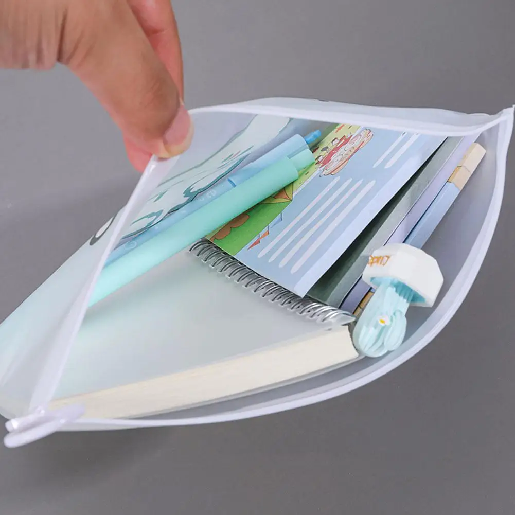 A5 Cartoon Transparent PVC Astronaut Series File Storage Bag Wiht Zipper Waterproof Transparent Document Bag For School Y2Q2