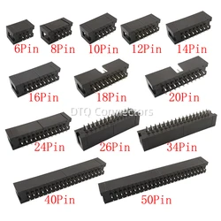 10-50Pcs DC3 IDC JTAG Socket 6-50Pin Male Header Connector 2.54mm Pitch Straight Needle DC3 ISP Double-spaced 2*6-50P DC3 Header