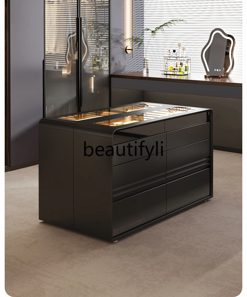 

Bedroom Chest of Drawers Bedside Storage Cabinet Minimalist Light Luxury High-End Feel Wall-Mounted Storage Drawer Cabinet