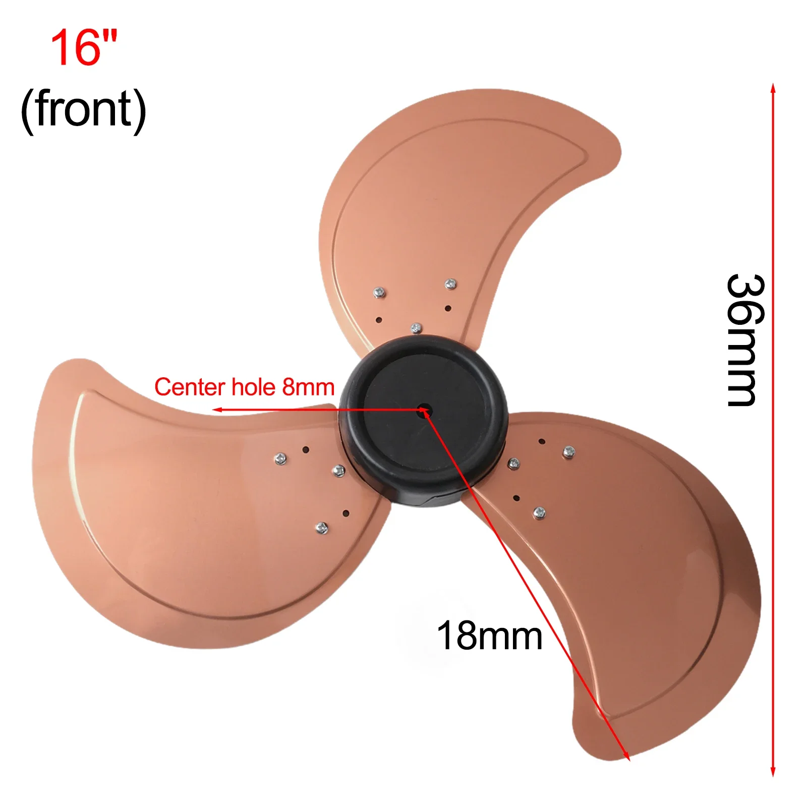 Easy To Disassemble 16 Inch Fan Blades Electric Fan Blades Blade Holder Included Easy Installation High Temperature Resistance