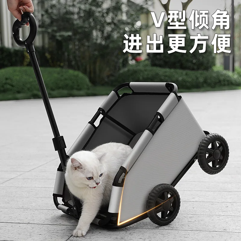 

Lightweight Foldable Pet Stroller for Small Dogs Cats and Teddy Dogs for Travel and Outdoor Use