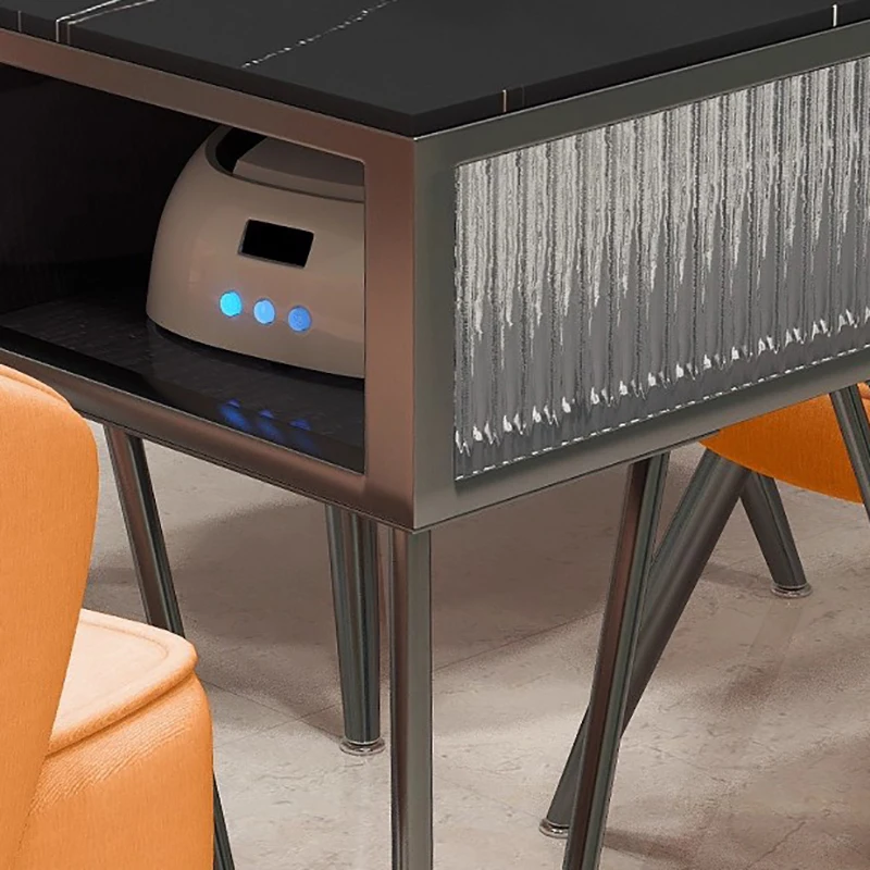 Italian Unique Nail Table Elegant Cute Modern With Storage Nail Table Multifunctional Design Table Manucure Salon Furniture