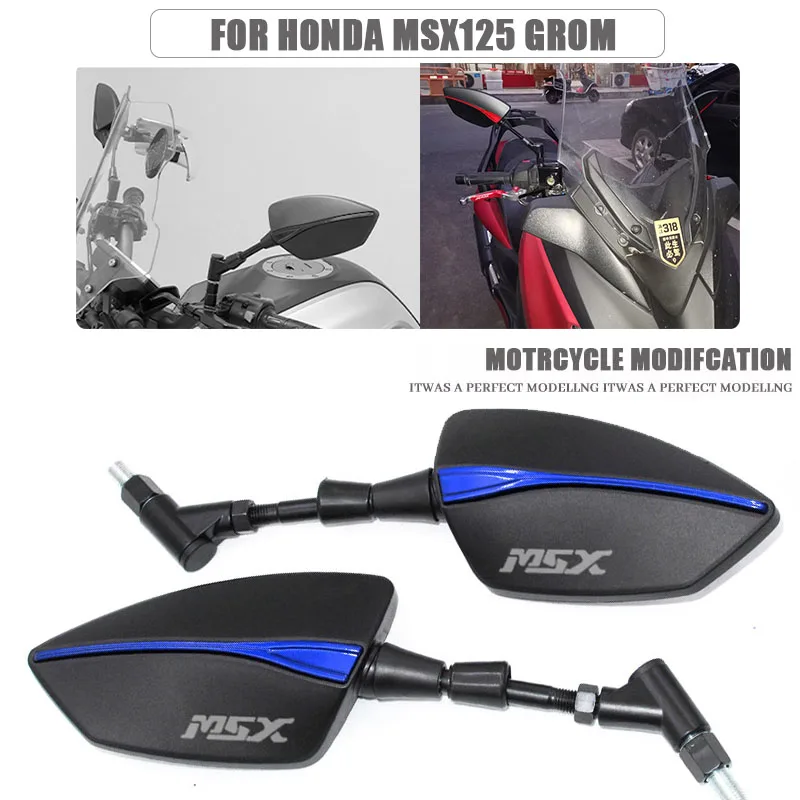 For msx125 GROM MSX 125 Motorcycle Rearview Mirror Scooter E-Bike Rearview Mirrors Back Side Mirror 8mm 10mm