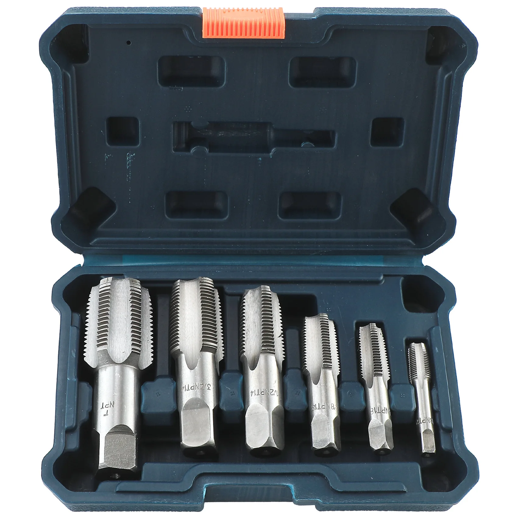 

5/6Pcs NPT Pipe Tap Set, Bearing Steel Pipe Thread Repair Tool Kit for 1/8" to 1" Pipe Threads