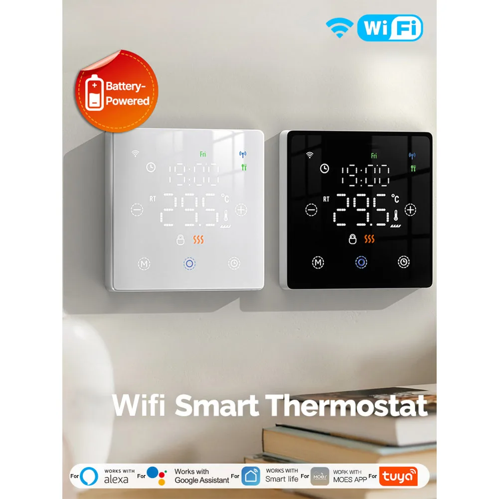 

Smart Home Device WiFi Temperature Controller Operating Environment -5 To 50 C PC ABS Material Temperature Setting Range 5-95 C