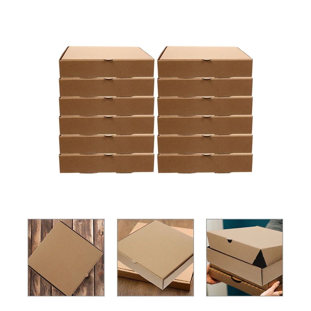 12 Pcs Mini Pizza Box Party Paddle Containers Gummies Bakery Boxes for Corrugated Paper Cases Take Out