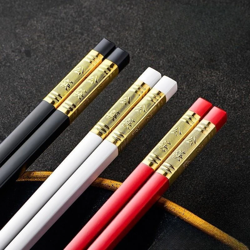 

Палочки для еды из сплава 27 см. Общие палочки для еды в гостиничном стиле. Длинные палочки для еды для домашнего использования. Устойчивые к плесени и нескользящие.