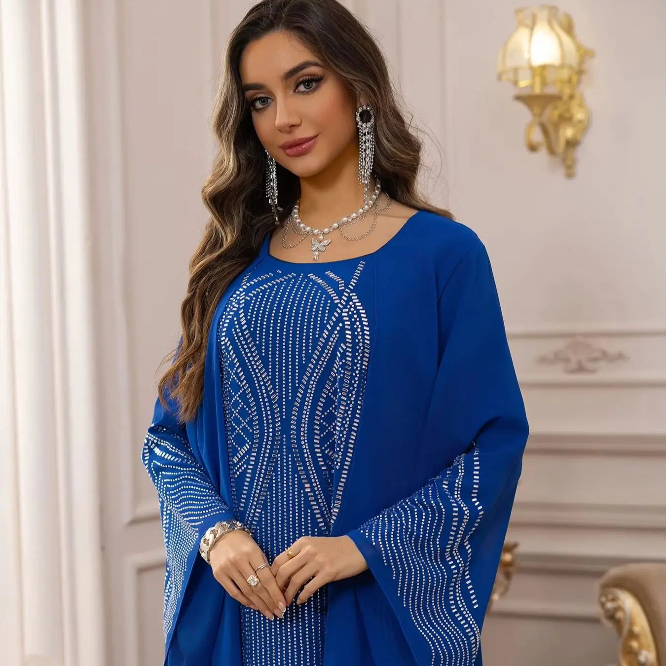 UNI Ramadan musulman modeste Robe Maxi Islam dubaï arabe Robe Eid Robe chauve-souris Abaya Femme Musulman grande taille Abayas Caftan