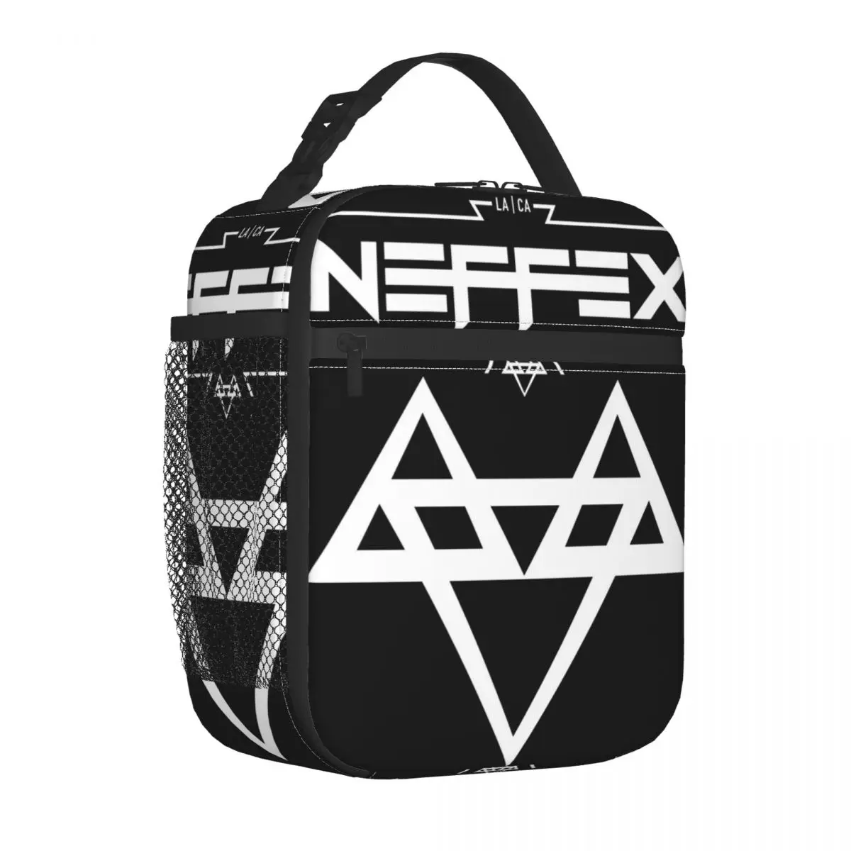 NEFFEX-Sac à lunch isotherme Oxford, 2 logos, blanc, moderne, grill, voyage, cadeau d'anniversaire