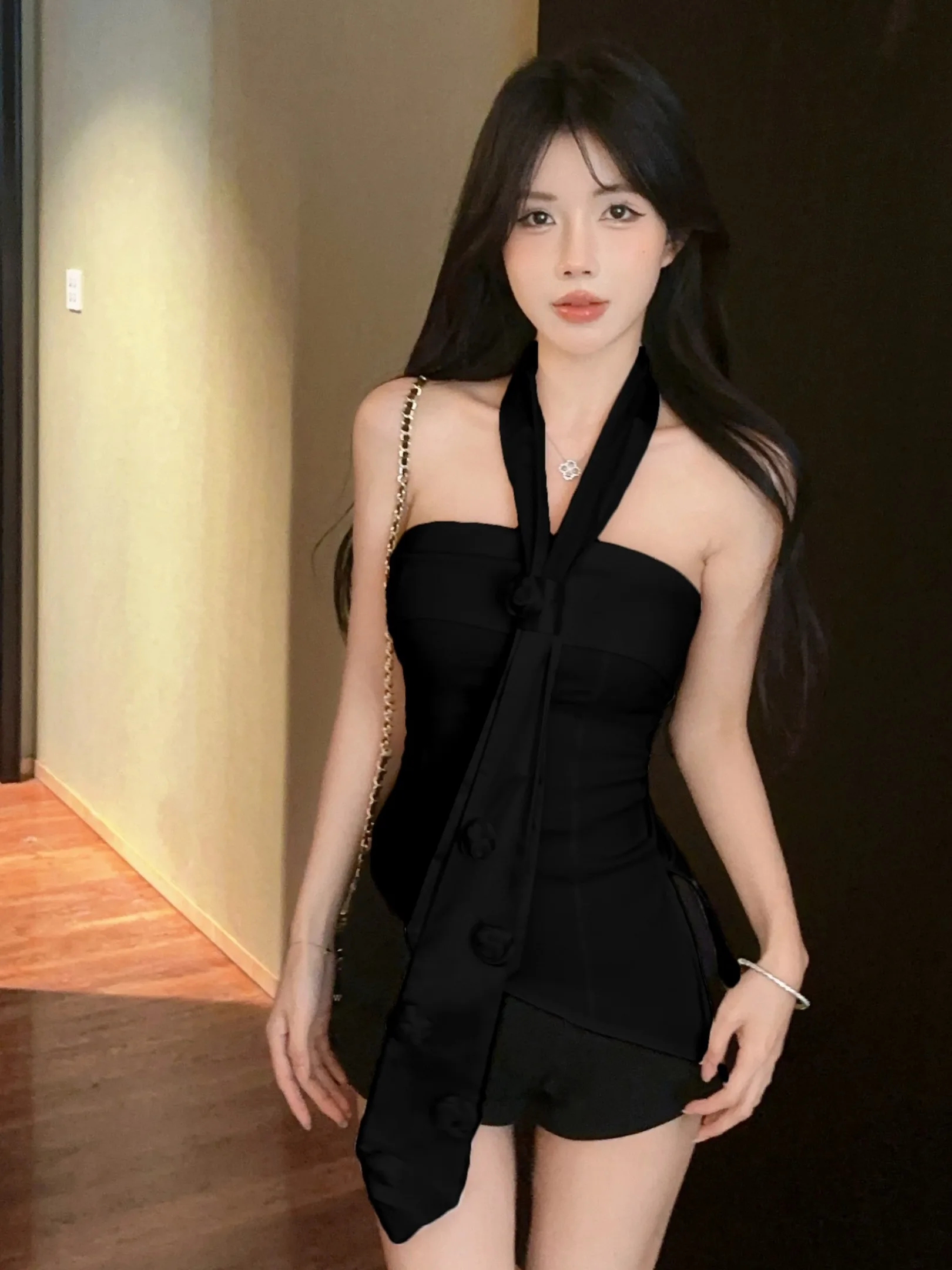 Ele Pure Desire Design Netie oulder Bared Tube Top غير النظامية شق الخصر Cinching Base Layer Ba Top #4