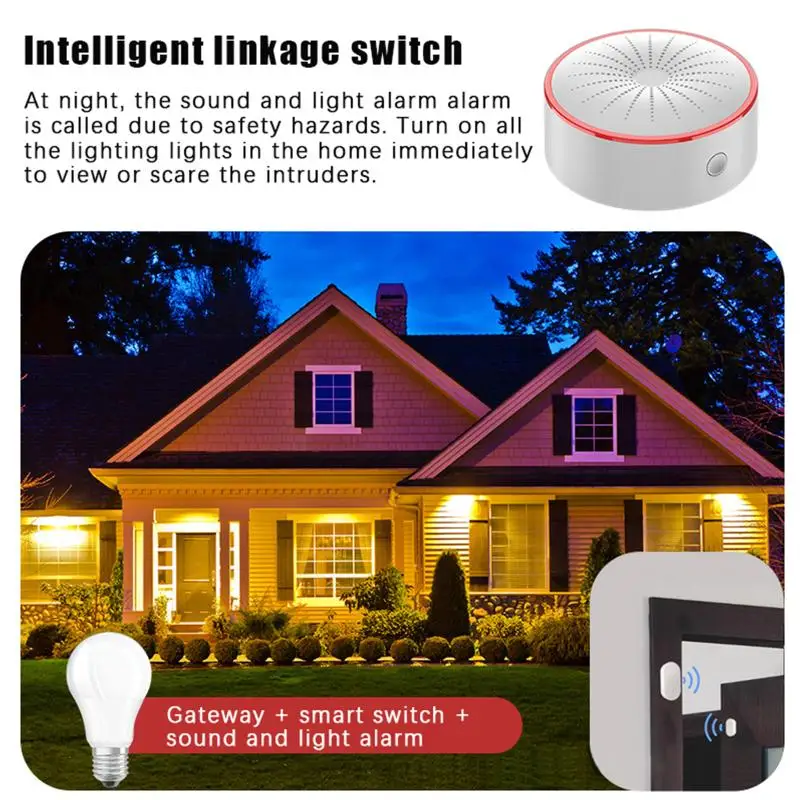 

New Wifi Zigbee Smart Siren Alarm Security Sound And Light Alarm Sensor For Home Smart Life APP Control Alexa Google Assistant