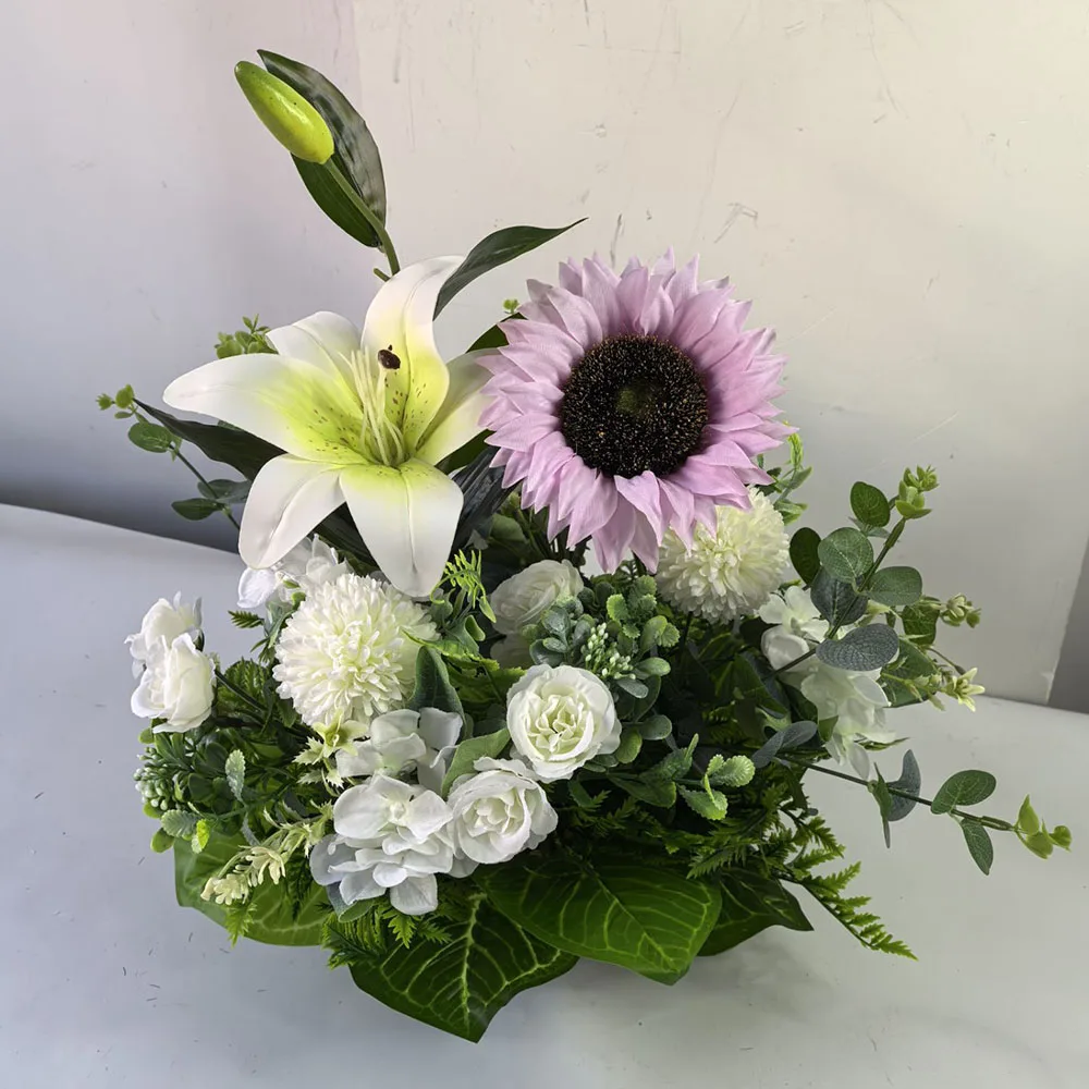 Artificial Flowers Roses Flowers Sunflowers Mixed Potted Plants Desktop Decoration Home Decoration Potted Plants