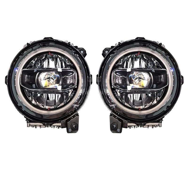

JL JT Hellcat modified headlight assembly with RGB aperture lens daytime