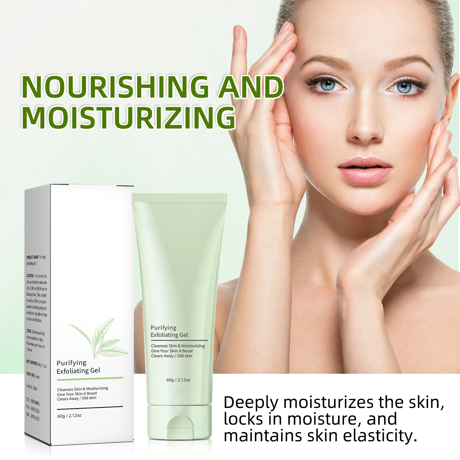 All-in-One Facial Exfoliating Gel - Removes Blackheads, Shrinks Pores, Moisturizes & Gently Exfoliates for Radiant Skin. view 3