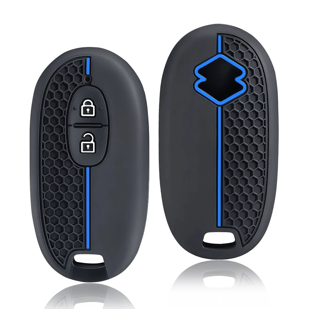 Silicone Car Remote Key Case Cover Shell For Suzuki Wagon R Every Hustler Palette Solio Alto Lapin Spacia Key Fob Protector Case