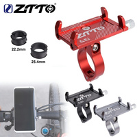 ZTTO Motorcycle Bike Phone Holder Aluminum Alloy Anti-slip Cellphone Bracket MTB Bike Bracket Phone Stand For M365 Handlebar