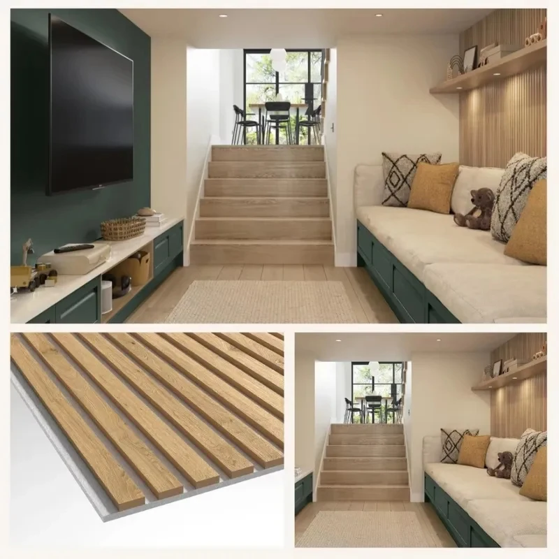Akupanel Akustik Wood Modern Interior Decoration Soundproof Wall Panels