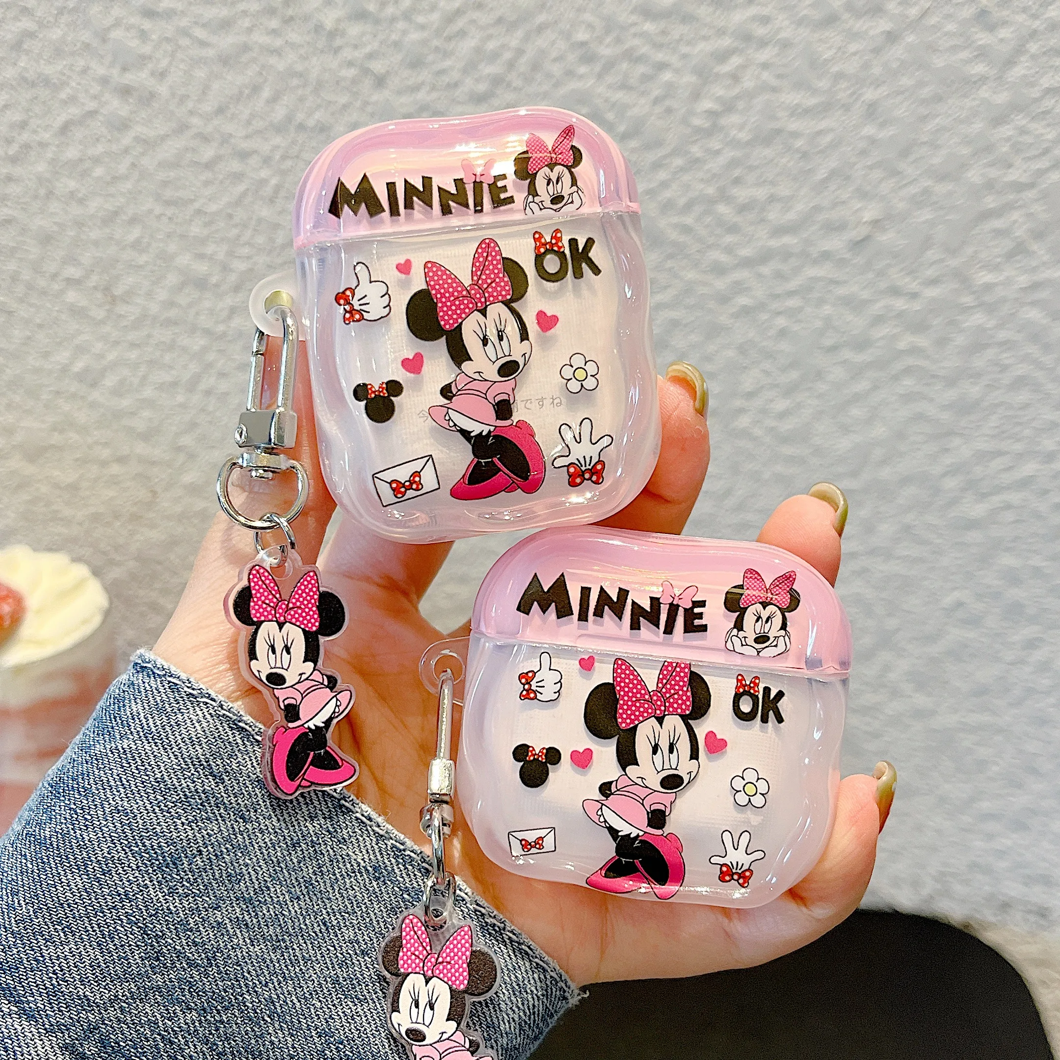 

Elegance Girls' Favorite Animation Cute For Disney Minnie Mouse Cartoon Anti-drop Headphone Case For Airpods 4 2 3 Pro Pro2