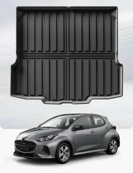 Trunk Mats Pad TPE For Mazda Demio Mazda2 MX-5 Fuel version 2015-2024 Waterproof Non-slip Waterproof Internal Car Accessories
