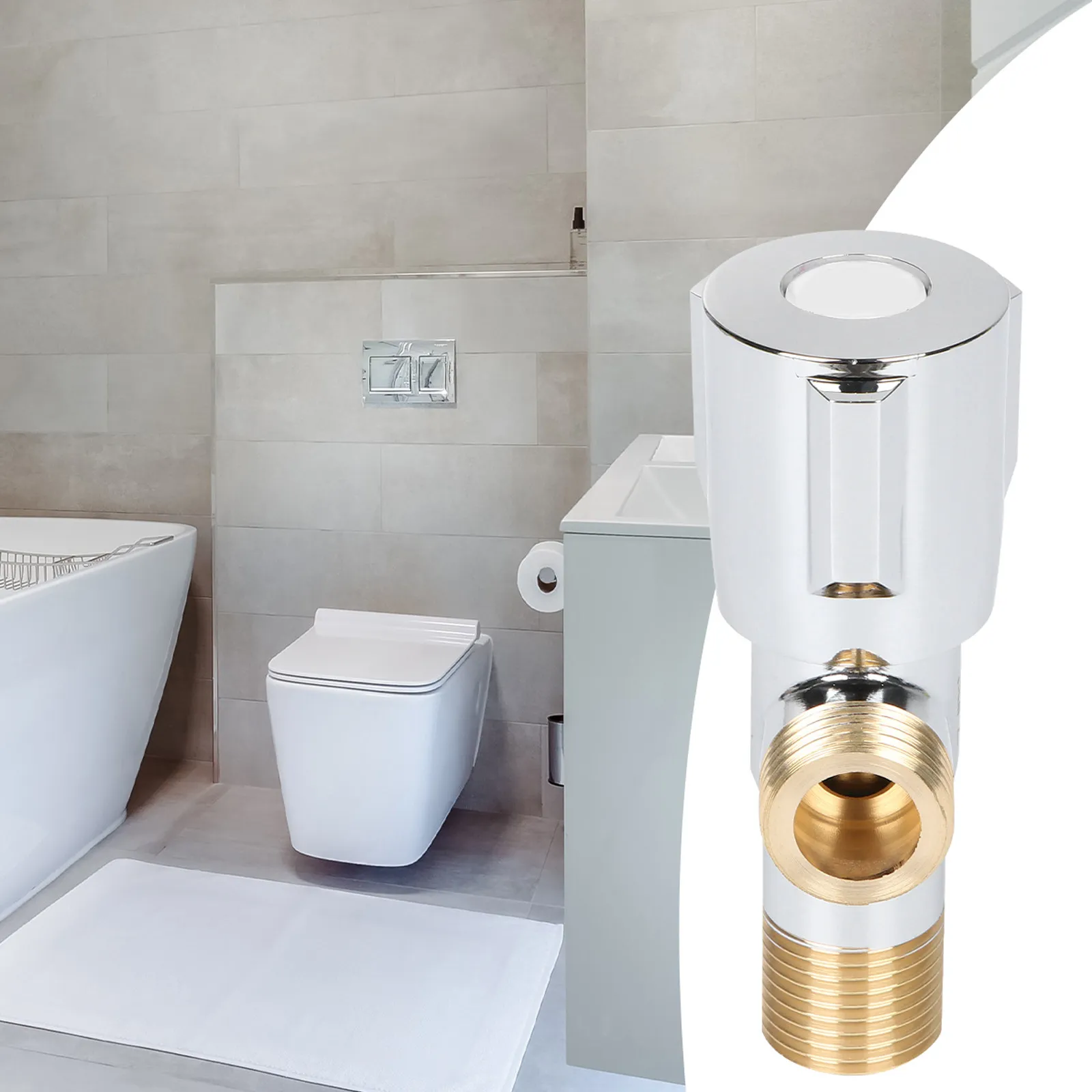 Brass Angle Valve Triangular Sanitary Ware Water Pressure Reducing Controller Thickened Thread Smooth H Ceramic Spool St