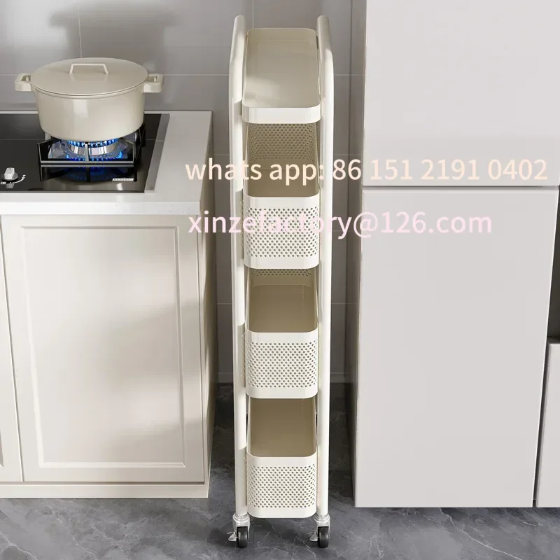 

Customizable Storage Rack Kitchen Multi-functional Storage Cabinet Vegetable Basket Bathroom Snack Rack Living