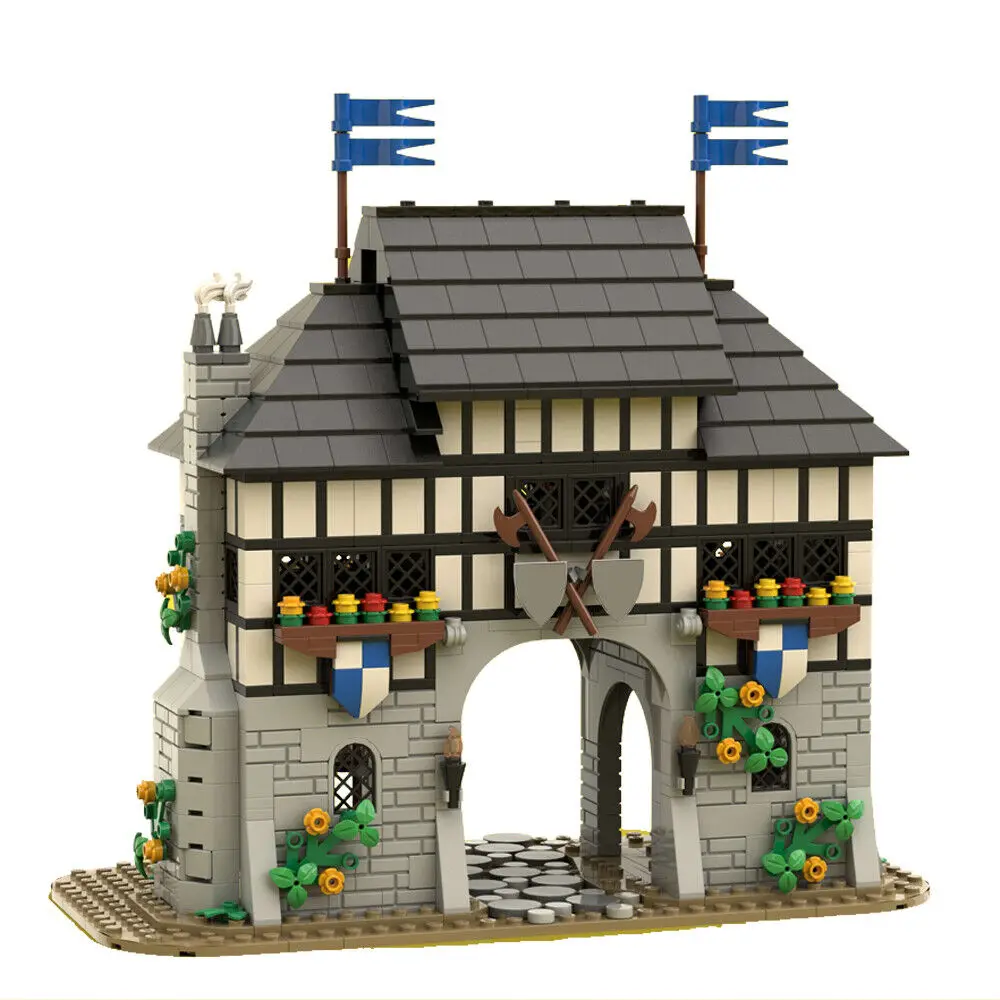 Medieval Village / Market Entry Castle's Keep Model 1207 Pieces MOC