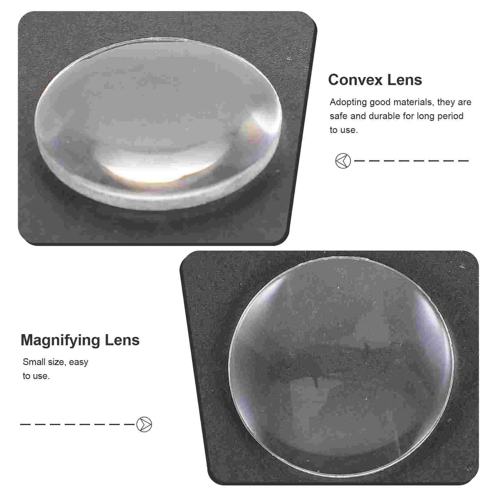 12 Pcs Magnifier Transparent Convex Lens Optical for Teaching Magnifying Mirror Biconvex Glasses Tool Physics