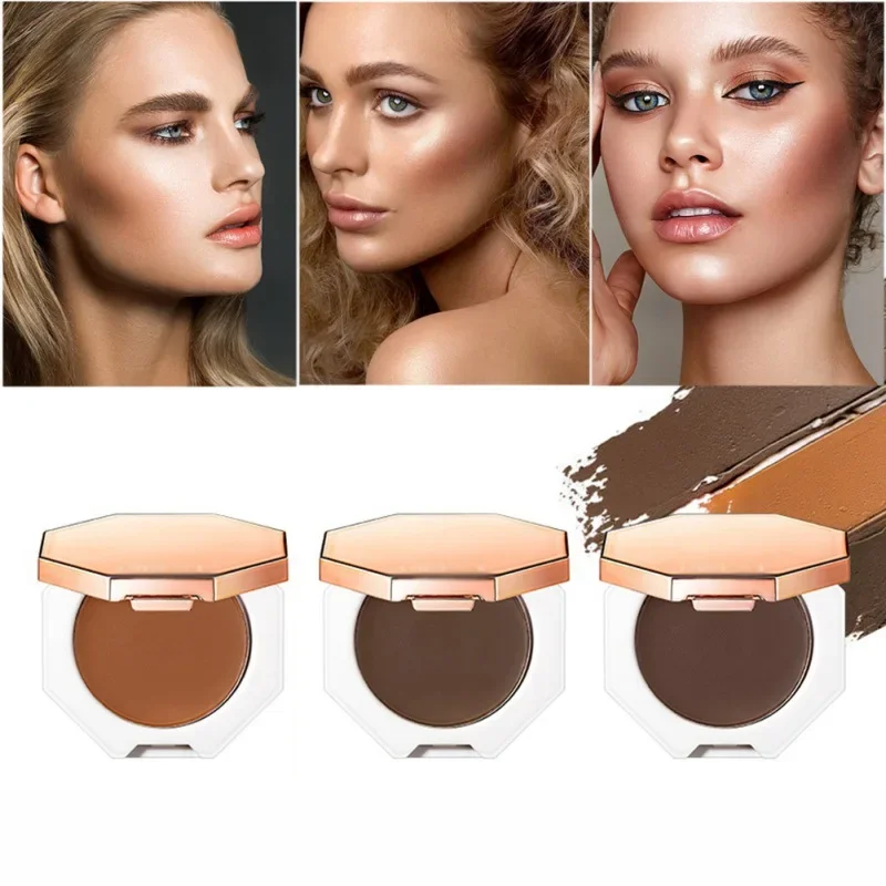 Contour Crème Materie Olie-Controle Make-Up Basis Volledige Dekking Gezicht Make-Up Huid Fleuren Cosmetica Poeder