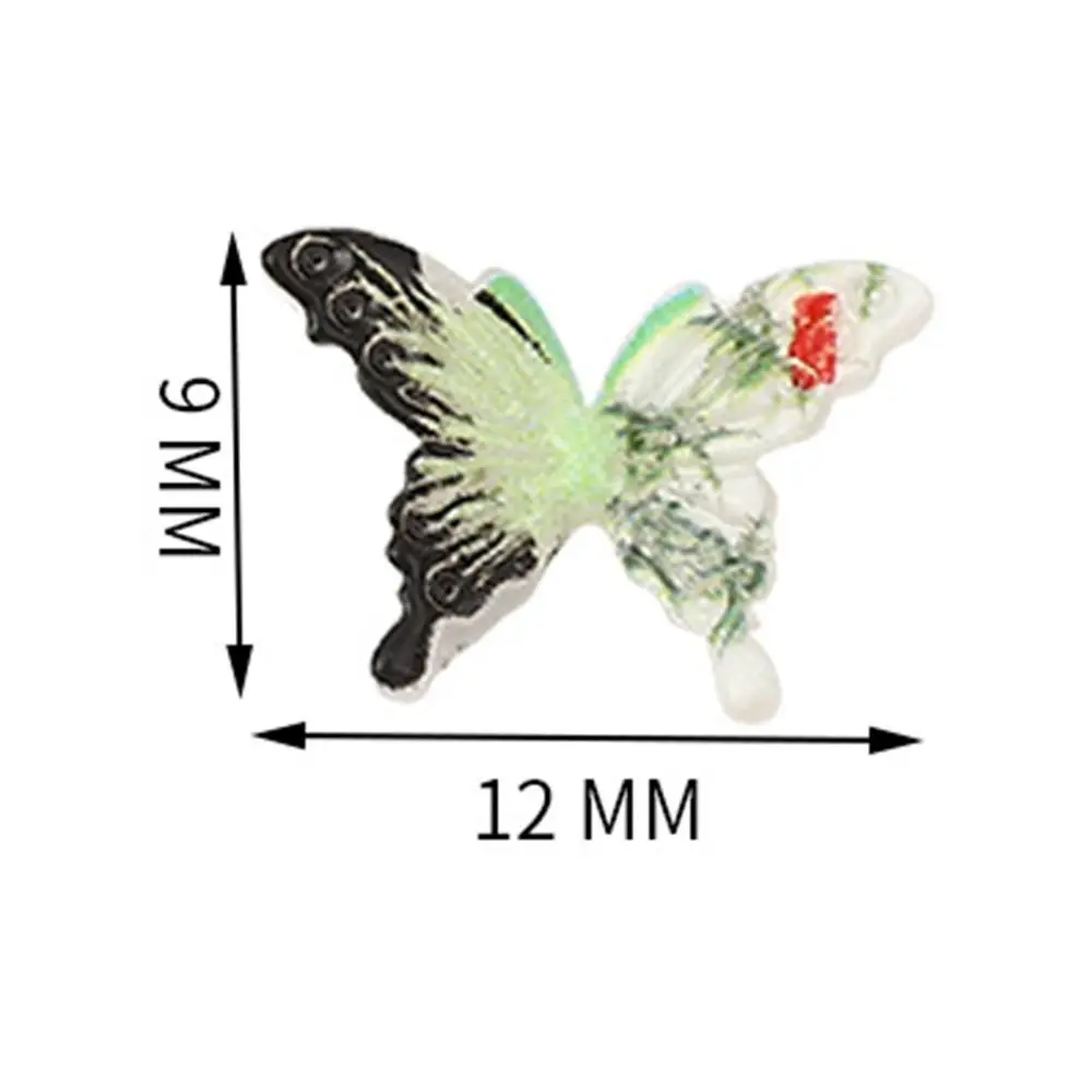 50 Pcs/bag New Chinese Style Butterfly Nail Art Accessories Resin Glow-In-Dark Nail Art Ornament Penmanship 3D Nail Decoration