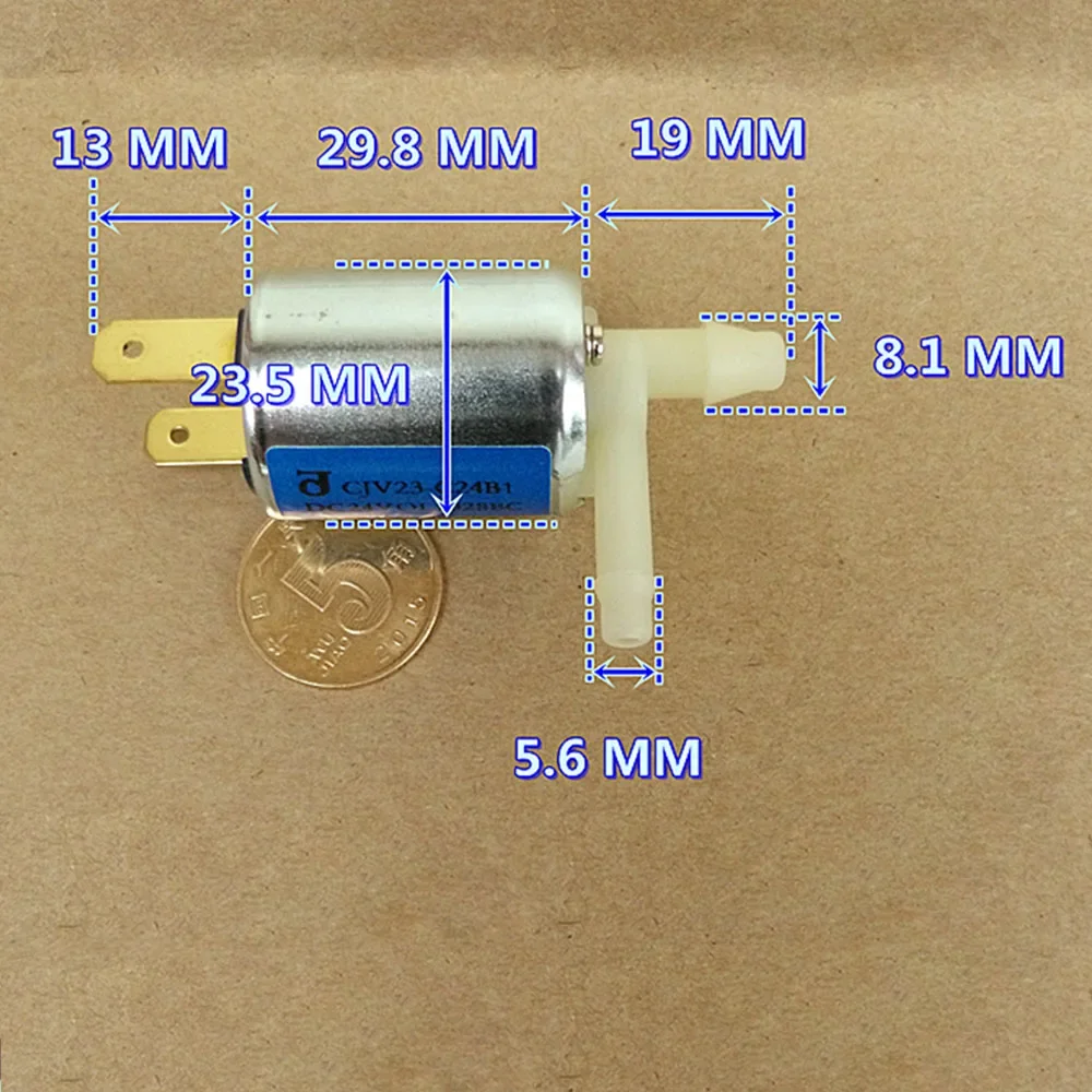 Normally Closed Solenoid Valve DC 24V 65mA Mini Electric Water Valve Small Drain  for Beauty Equipment