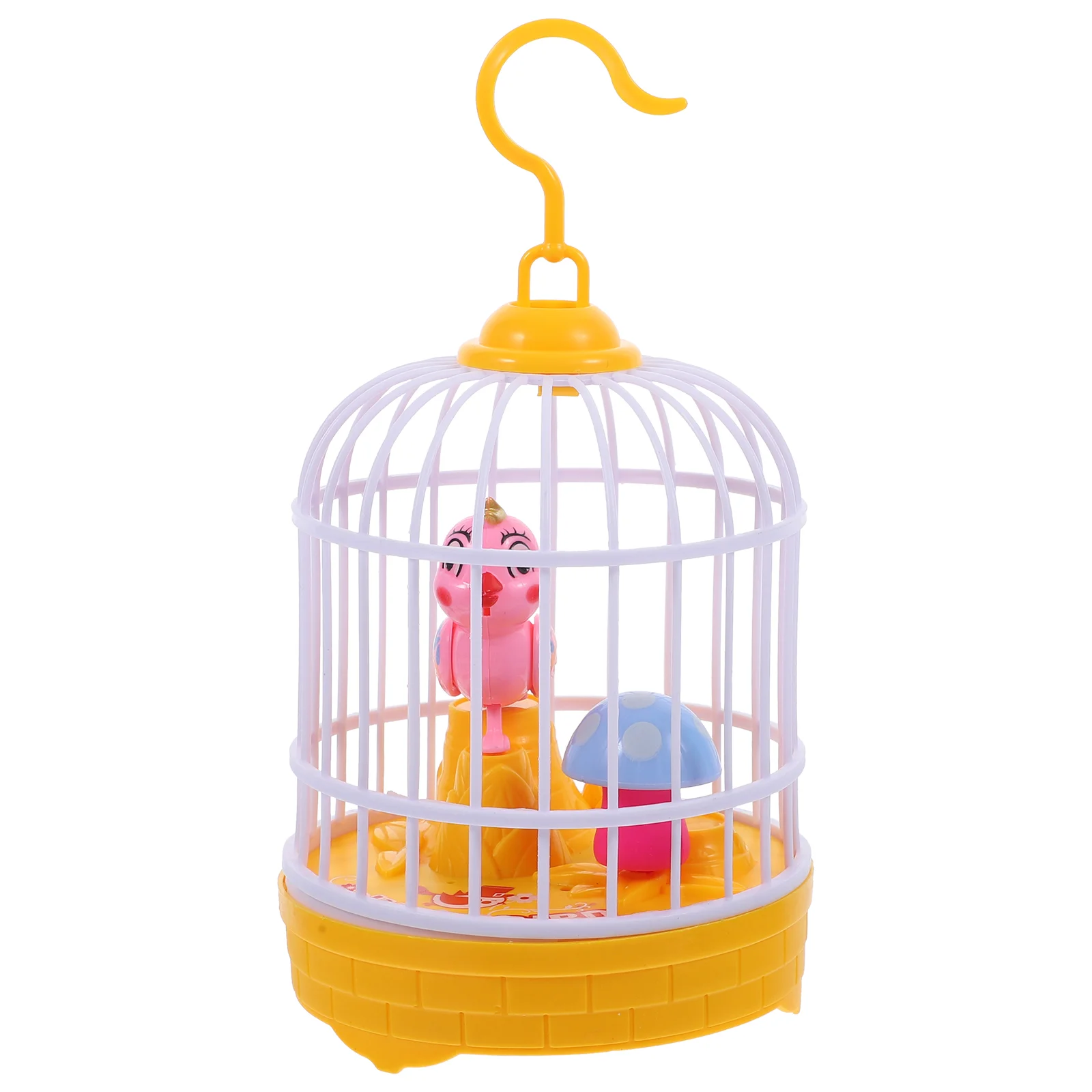 Cage à oiseaux avec musique légère pour enfants, modèle de figurine de perroquet, jouets créatifs pour enfants, chant électrique, Él