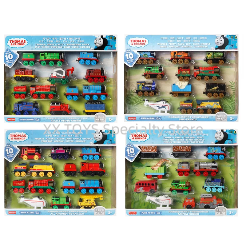 Thomas & Friends Track Master Push Along Train Amis vraiment utiles 10 pièces autour du train ferroviaire ensemble coffret cadeau pour enfants