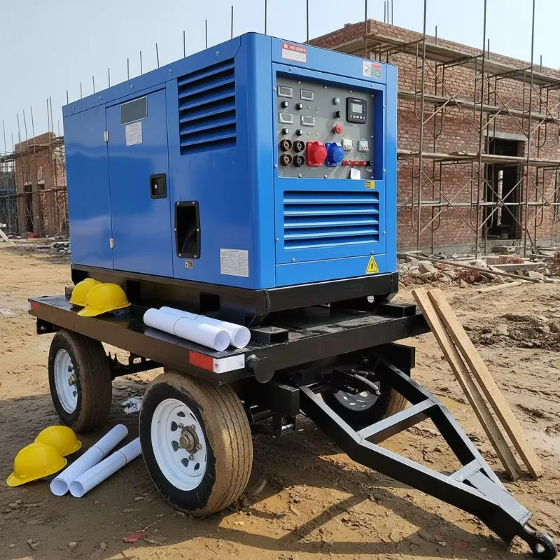 Customized Welding Generator Diesel Auto Start Open Frame 3Phase 4-station 1000A 400A 300A ATS Field Construction