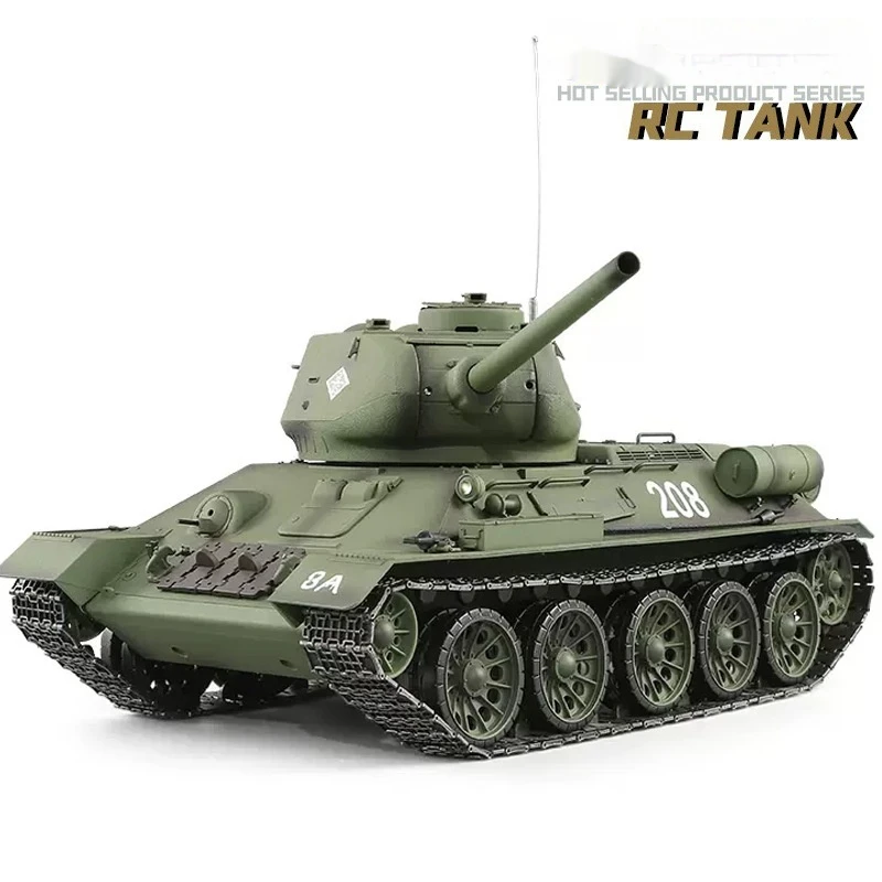 Henglong 1 16 7 0 Version Rc Tank T34 Medium Model Crawler Vehicle Remote Control Battle Shoot Toy