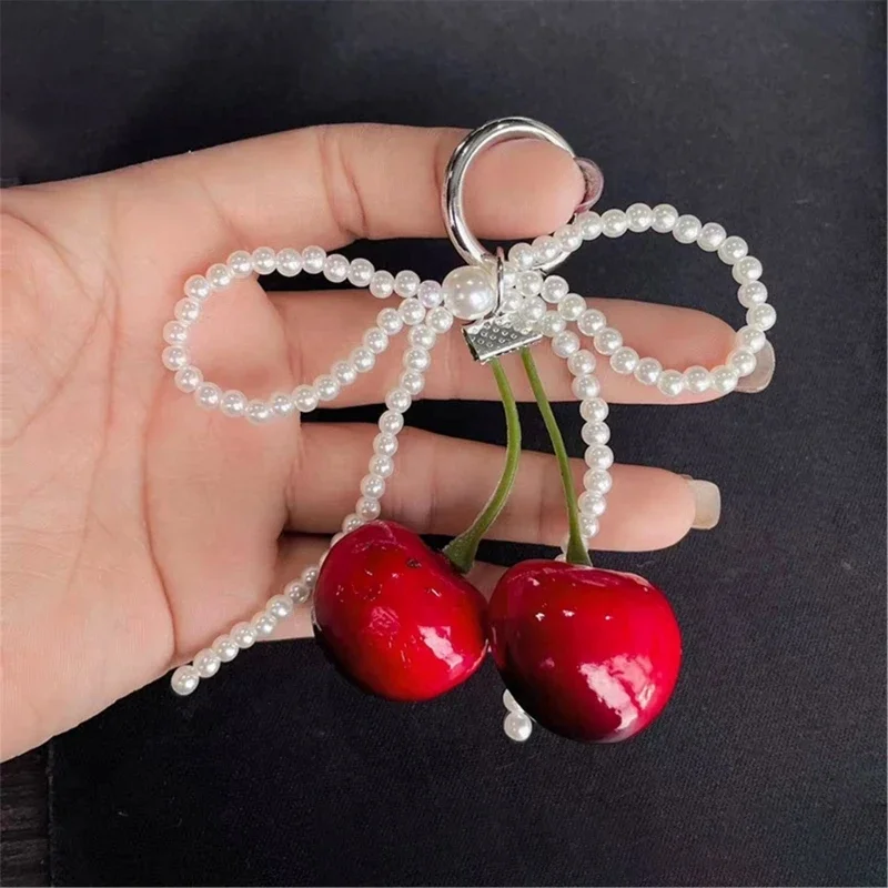 Sweet Cool Cherry Key Rings Cherry Key Chain Accessory with Delicate for Adding Personality